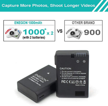 EN-EL14/14a Replacement Battery (2-Pack) and Rapid Dual Charger Kit for Nikon  - ENEGON